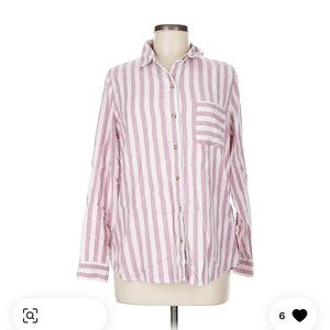 Marine Layer Pink And White Button Down